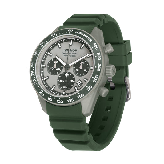 Orologio Hip Hop XT10 cronografo verde oliva