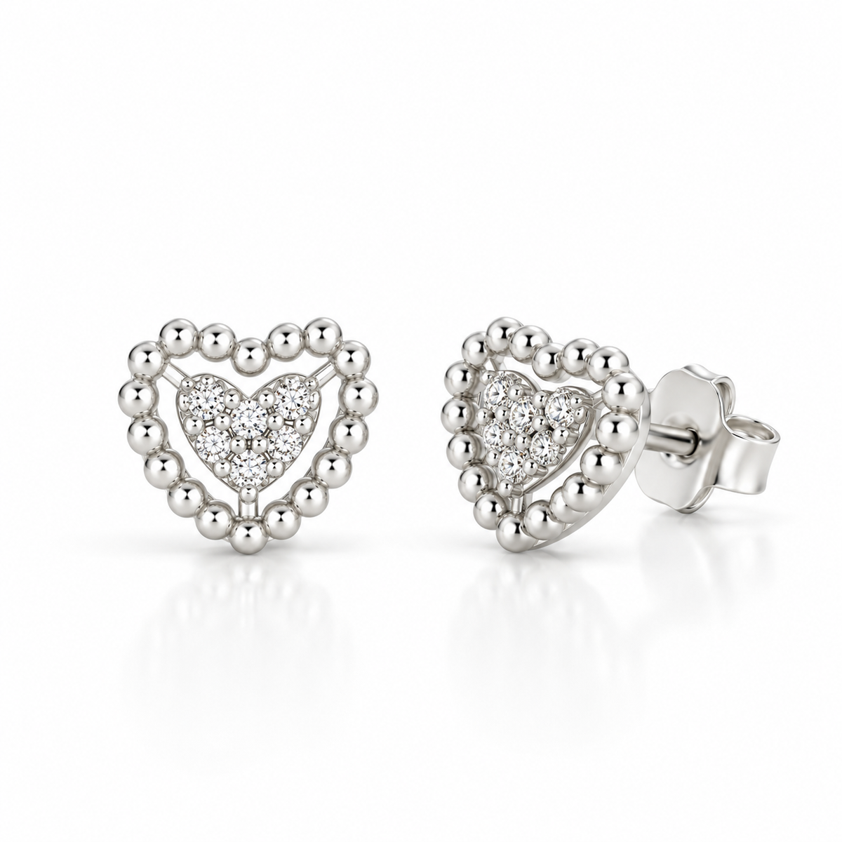 Orecchini Lucciole in oro 9kt e diamanti 0,06 ct