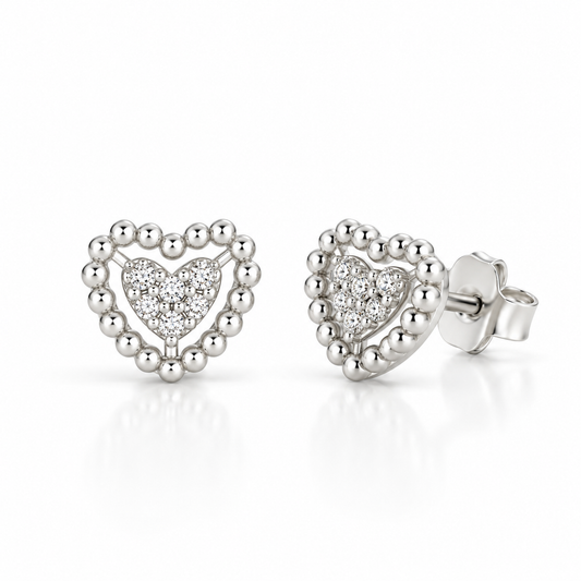 Orecchini Lucciole in oro 9kt e diamanti 0,06 ct