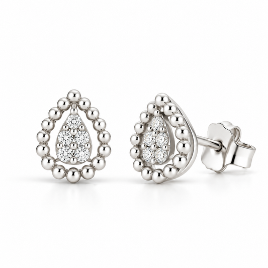 Orecchini Lucciole in oro 9kt e diamanti 0,05 ct
