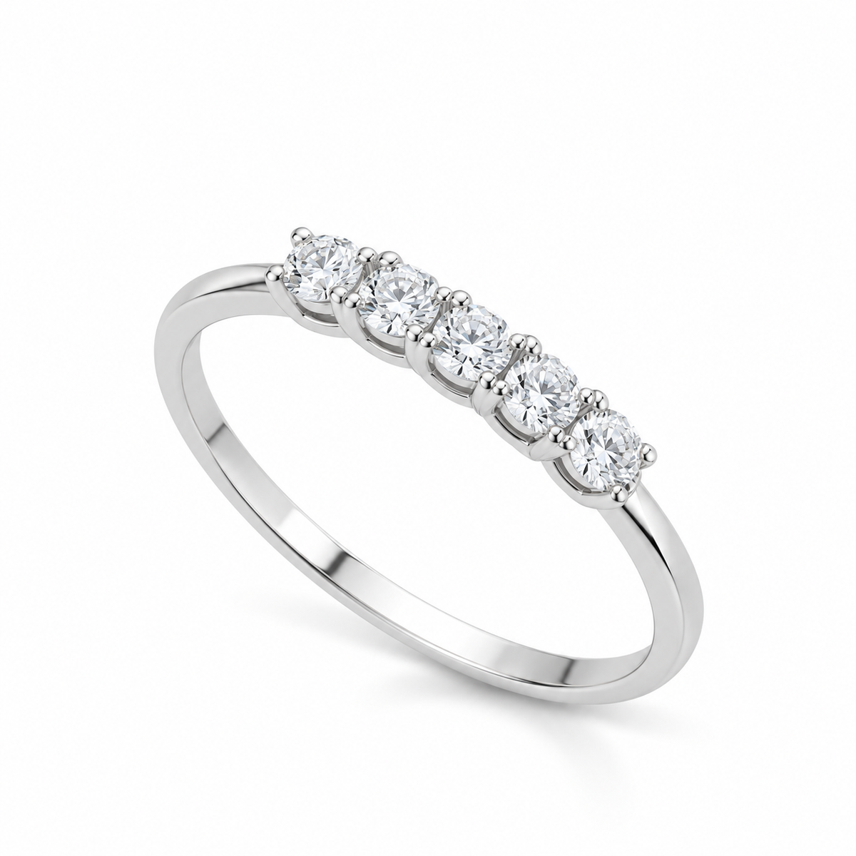 Anello Lucciole in oro 9kt con 5 diamanti 0,15 ct