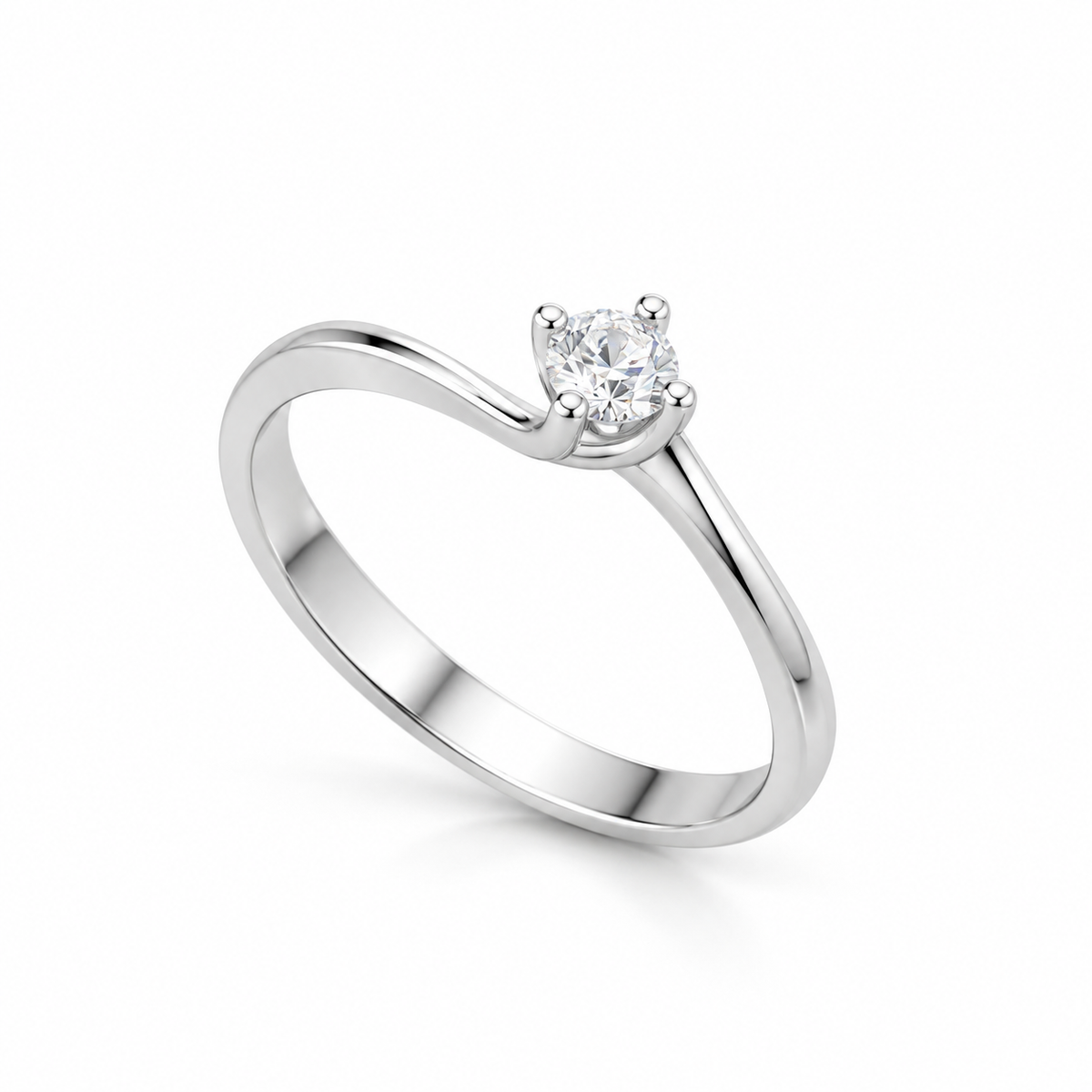Anello Lucciole in oro 9kt con diamante 0,03 ct