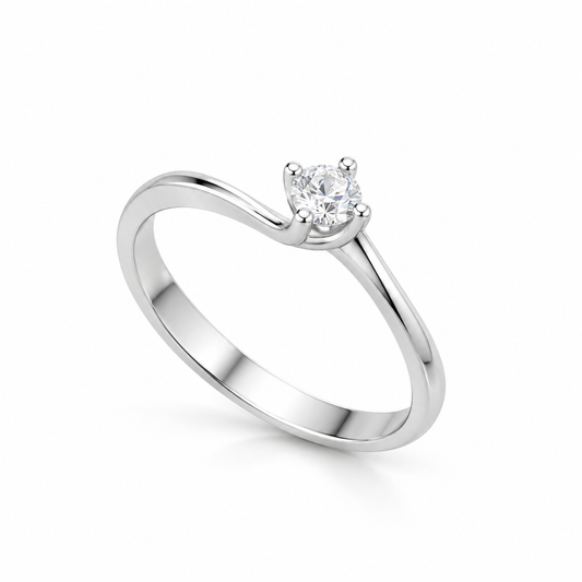 Anello Lucciole in oro 9kt con diamante 0,03 ct