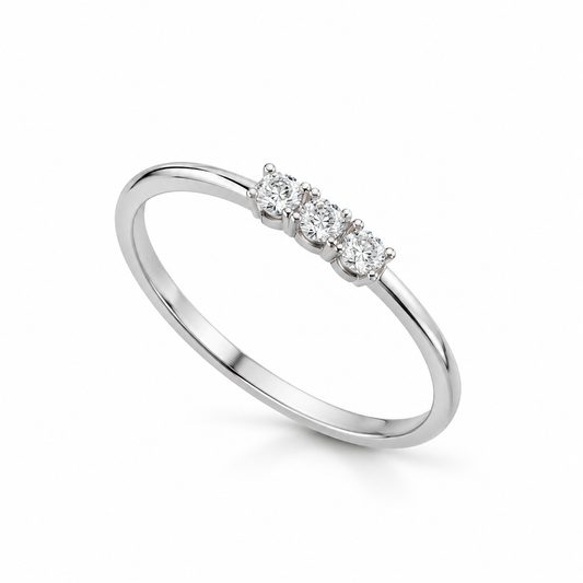 Anello Lucciole in oro 9kt con diamanti 0,16 ct