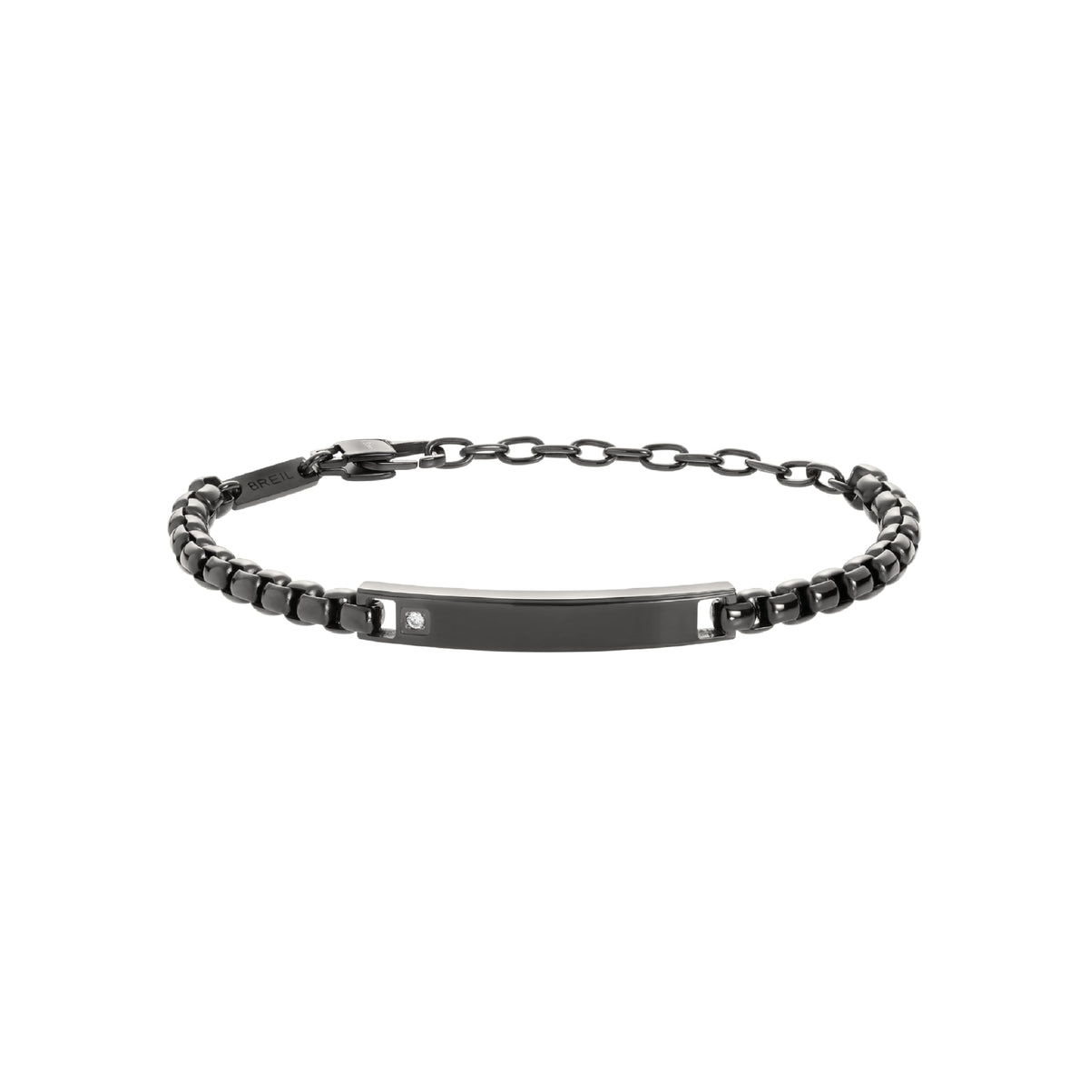 Bracciale Breil Tag and Cross uomo acciaio nero