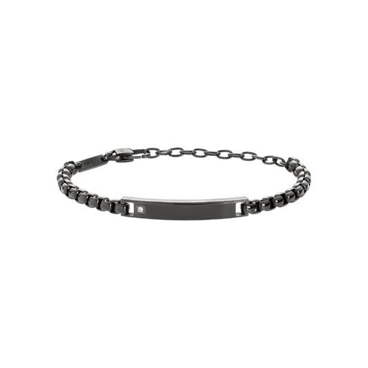 Bracciale Breil Tag and Cross uomo acciaio nero