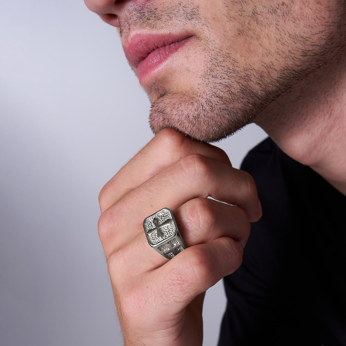 Anello Breil Seal uomo acciaio