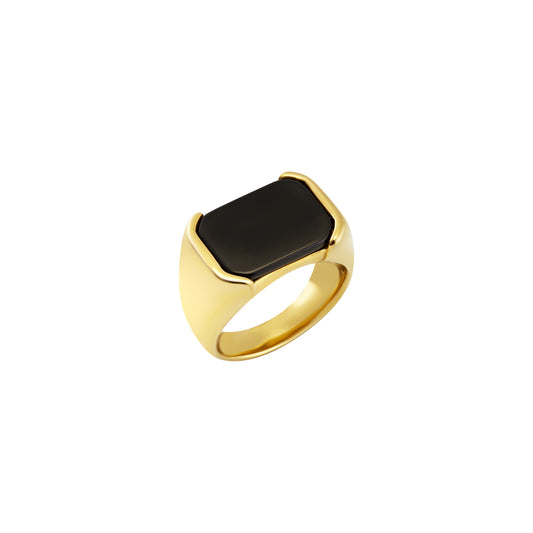 Anello Breil Seal uomo acciaio color oro