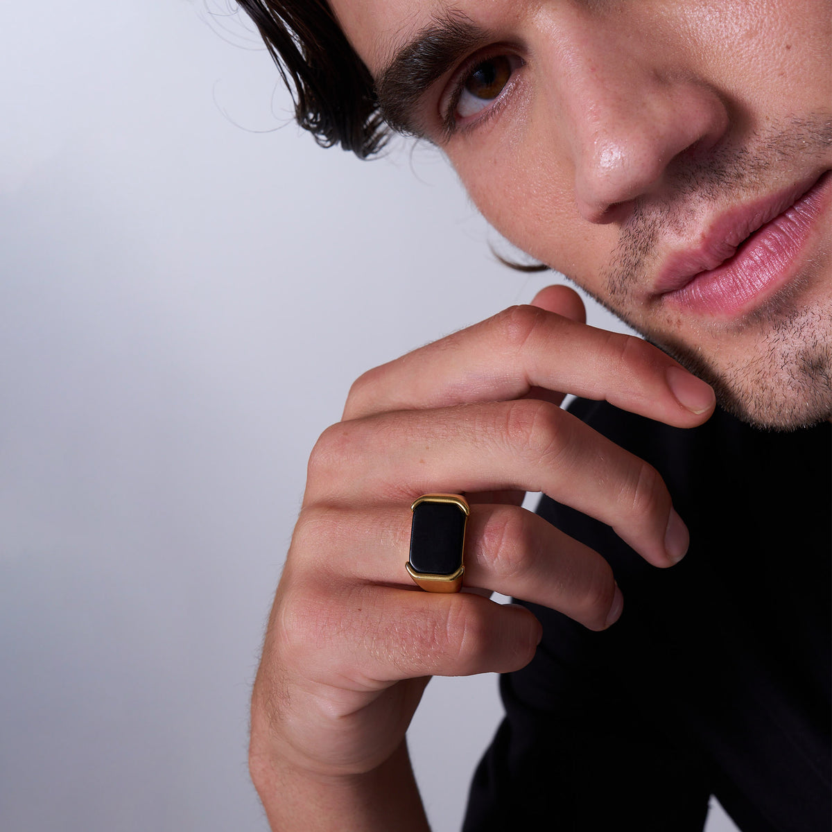 Anello Breil Seal uomo acciaio color oro