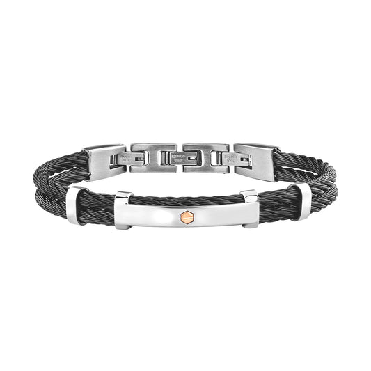 Bracciale Breil 9K Loop uomo acciaio doppio filo
