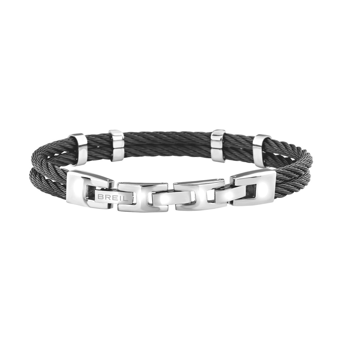 Bracciale Breil 9K Loop uomo acciaio doppio filo