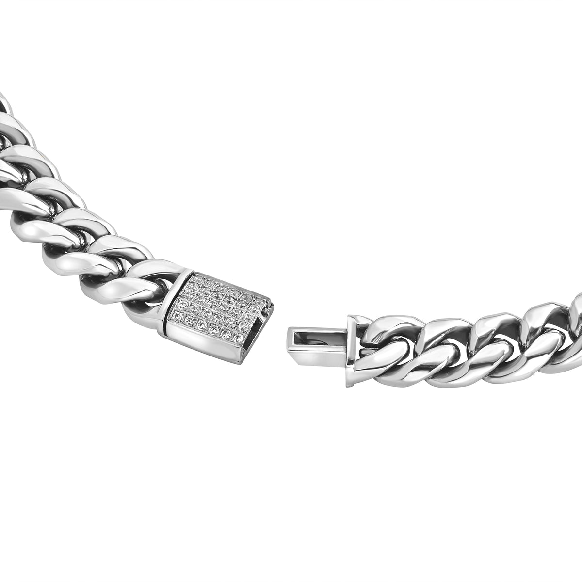 Collana Breil Steel & Spark uomo acciaio zirconi