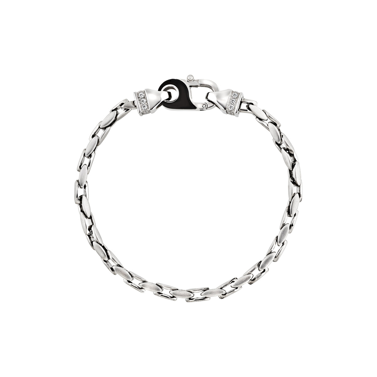 Bracciale Breil Lock Prestige uomo acciaio argento nero