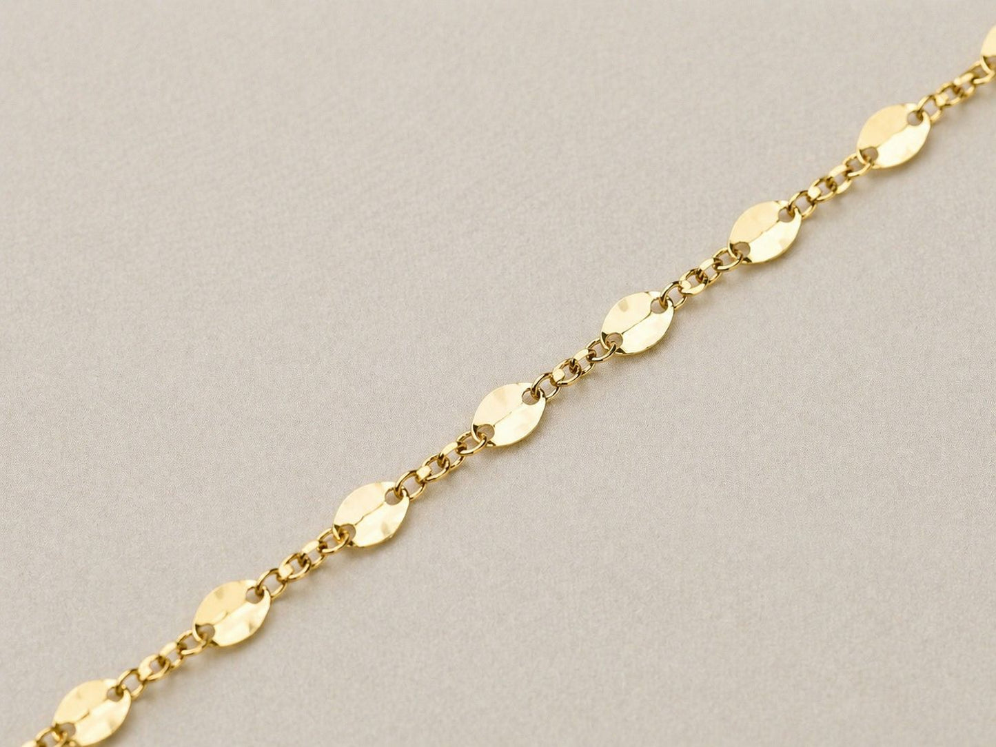 Cavigliera saldata - Luce Acciaio Gold