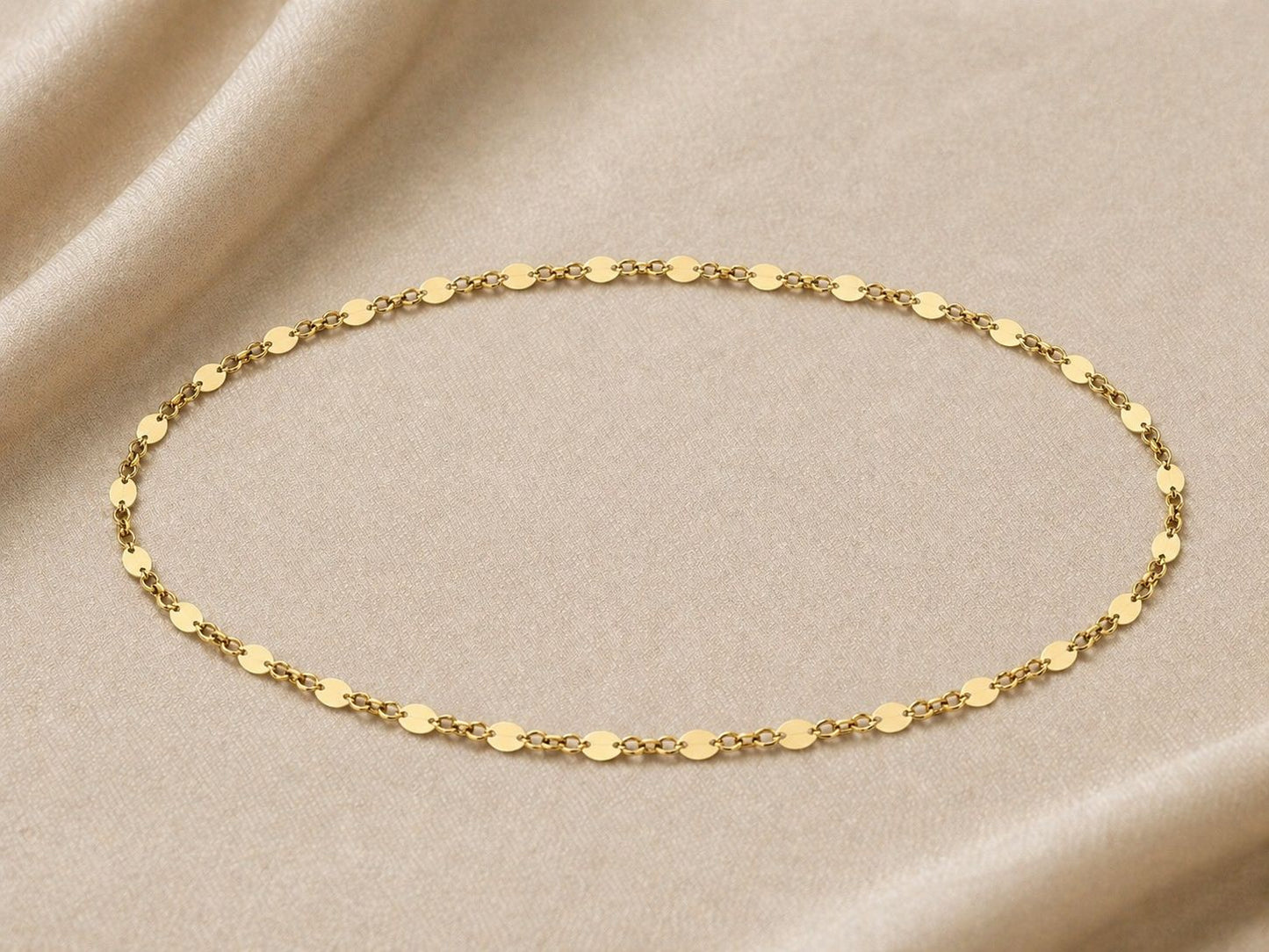 Cavigliera saldata - Luce Acciaio Gold