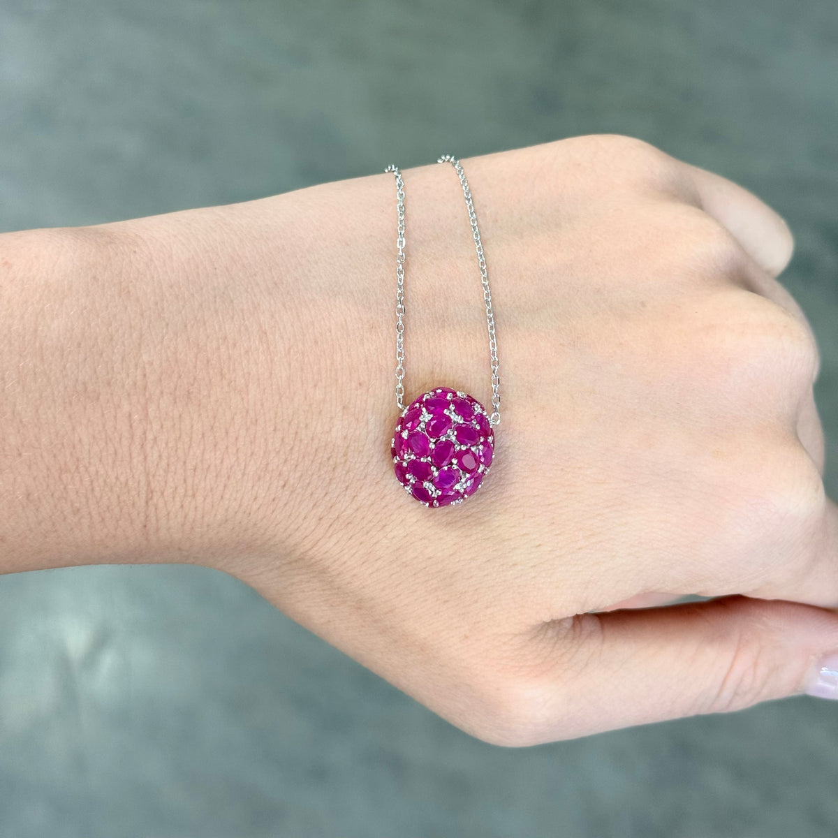 Collana Aurora rossa in argento 925 e zirconi