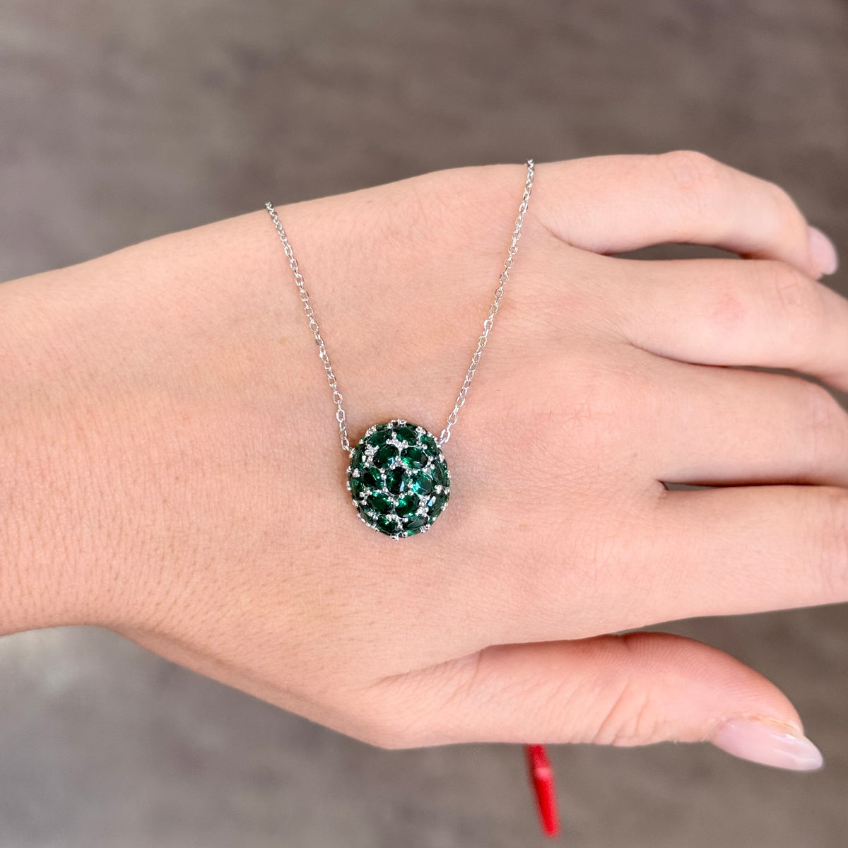 Collana Aurora verde in argento 925 e zirconi