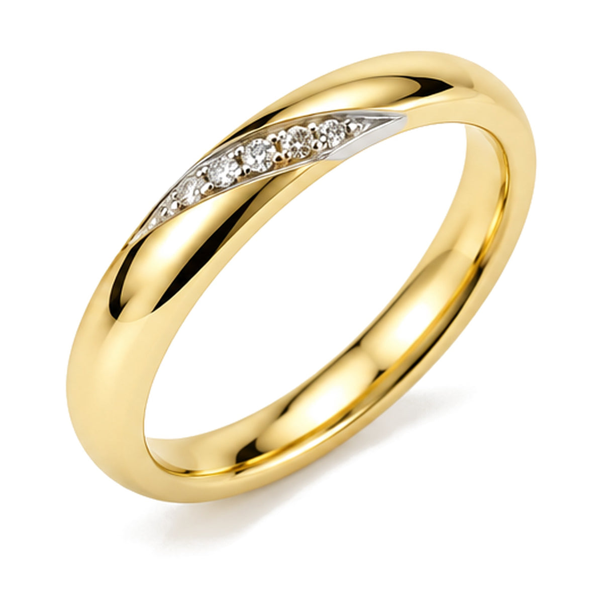 Fede sartoriale oro giallo con diamanti - Gioielleria Baiardi