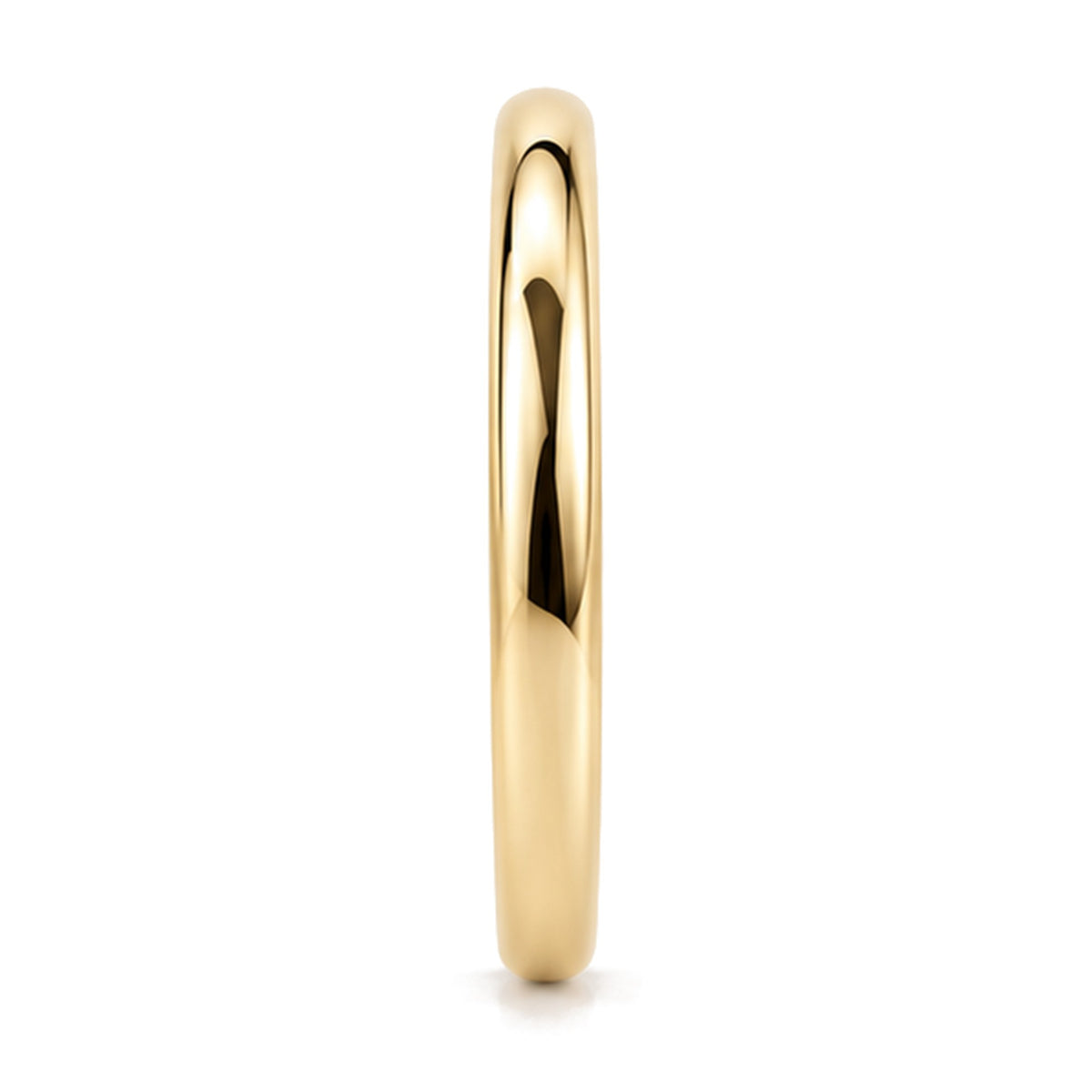 Fede comfort oro giallo, vista laterale - Gioielleria Baiardi