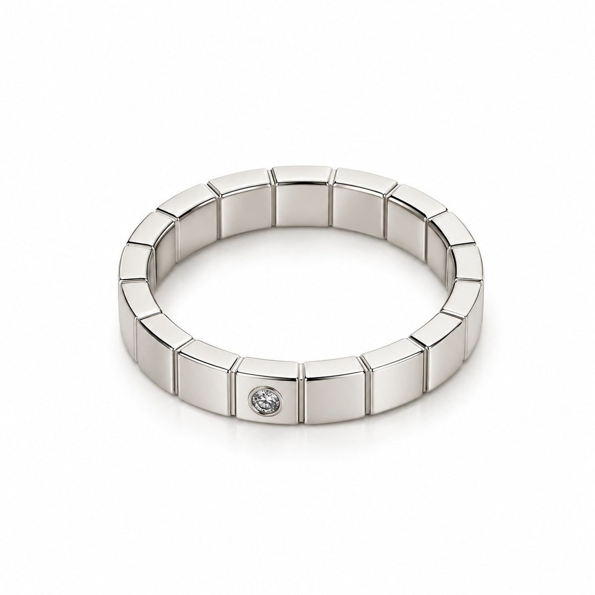 Fede Moduli in oro bianco 18 kt con diamante naturale - Gioielleria Baiardi