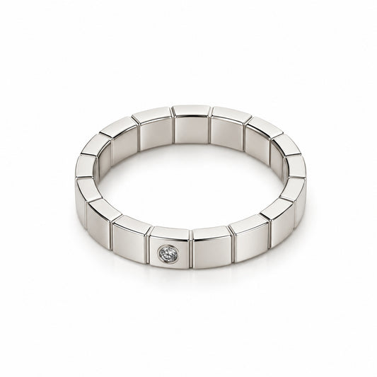 Fede Moduli in oro bianco 18 kt con diamante naturale - Gioielleria Baiardi
