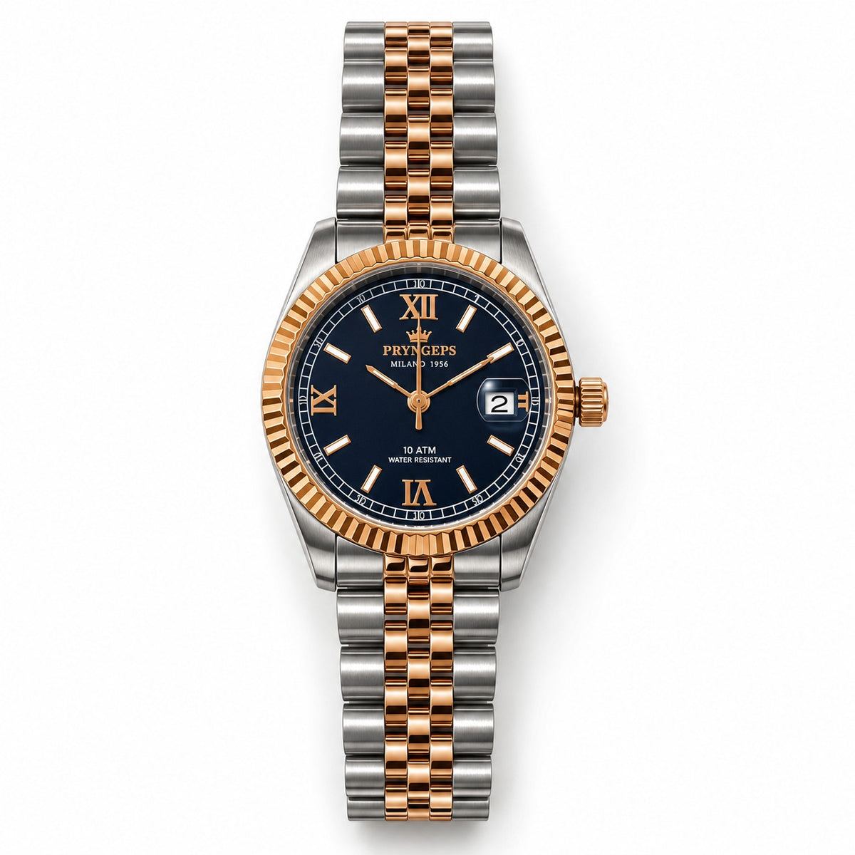 Orologio Pryngeps Erre X donna acciaio bicolore rosé blu A822/2R